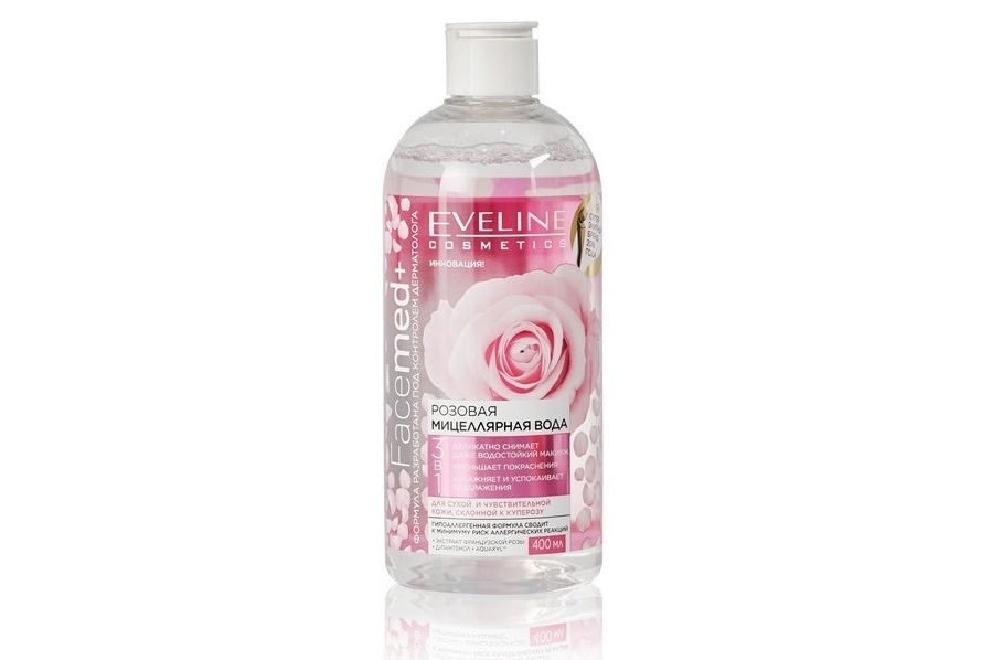 Розовая мицеллярная вода Евелин 